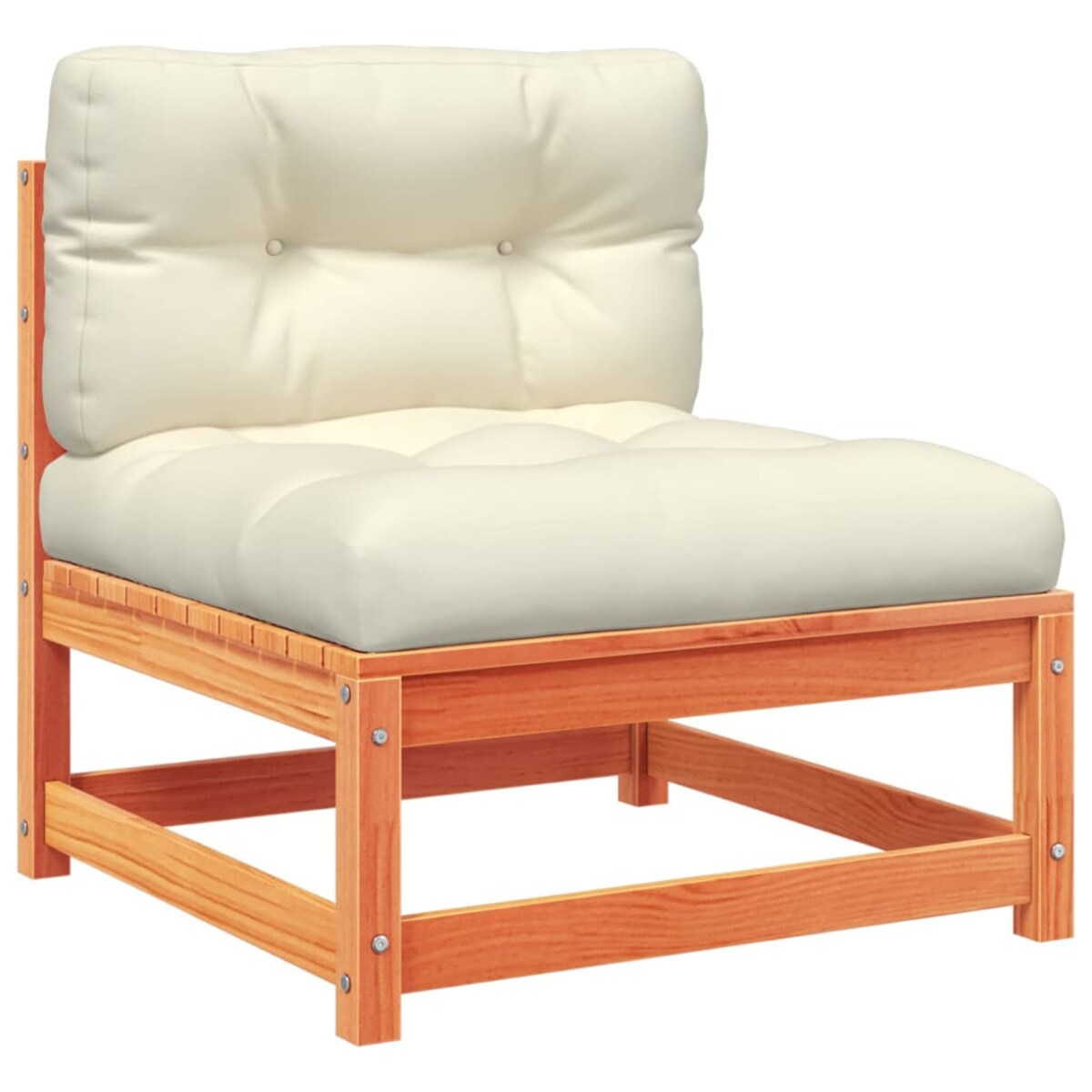 vidaXL 3-cz zestaw mebli ogrodowych z poduszkami, woskowy brąz, sosna