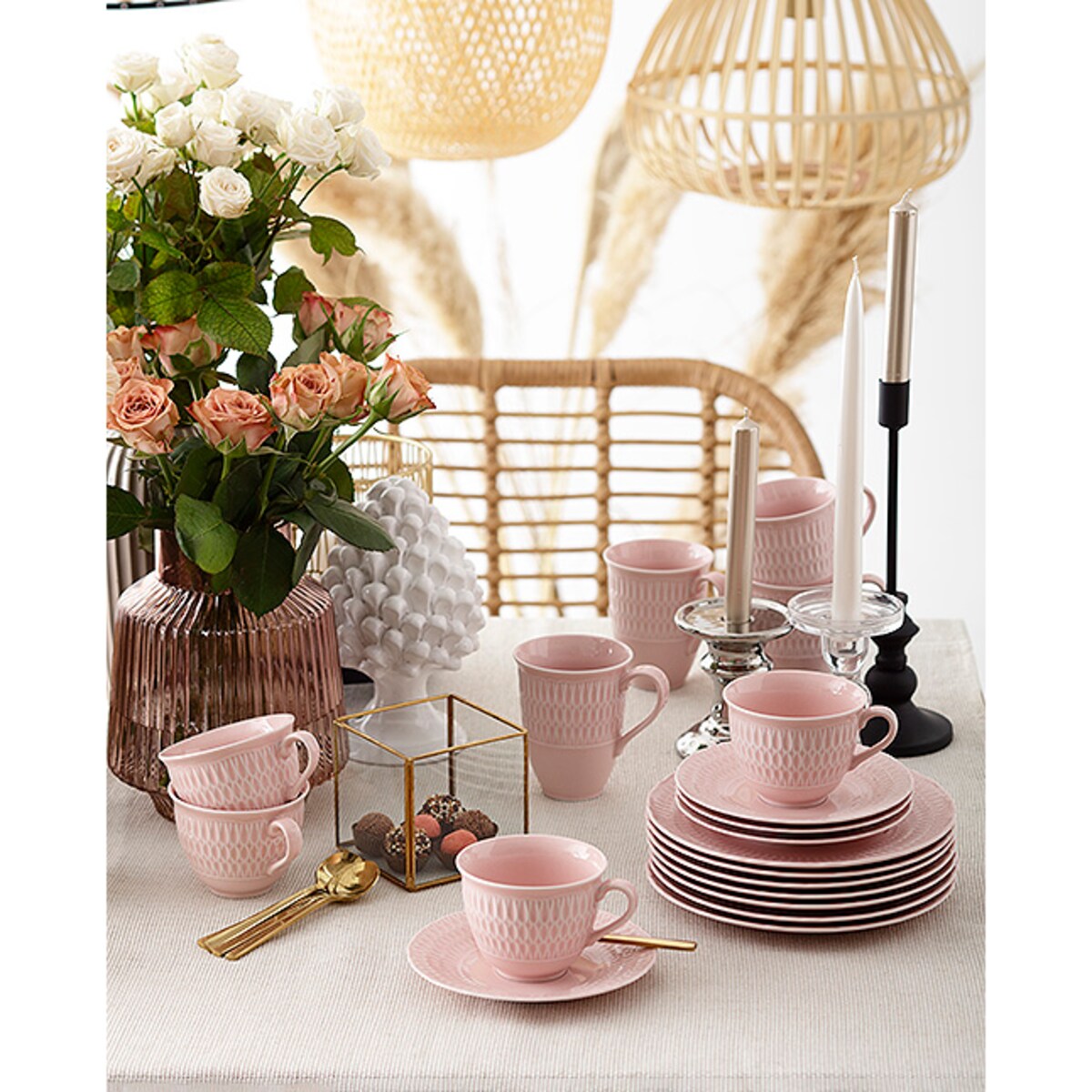 Talerz płytki 21 cm Sofia Różana LB07