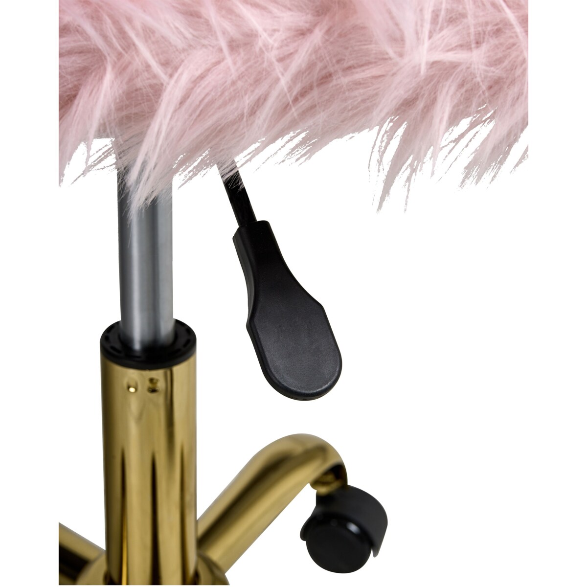 Krzesło obrotowe Obrotowy MARGATE Sztuczne futro Pastelowy róż