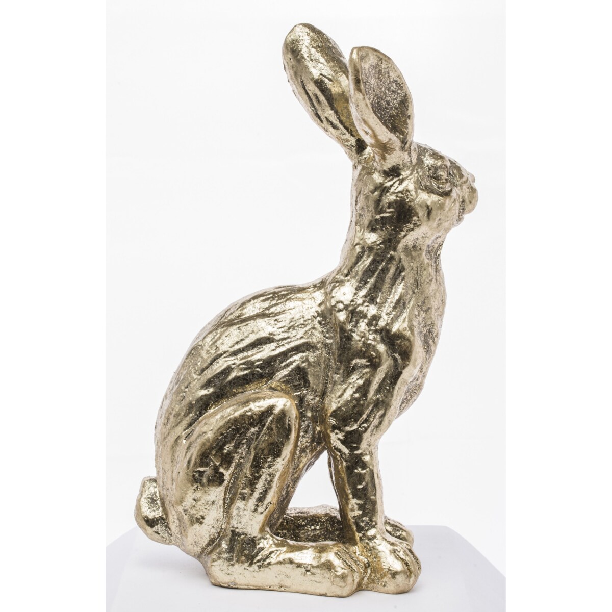 Dekoracja - siedzący złoty królik 27,5x11x14 cm TALA