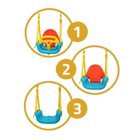 Huśtawka dla dzieci ogrodowa domowa modułowa 3w1 Ricokids