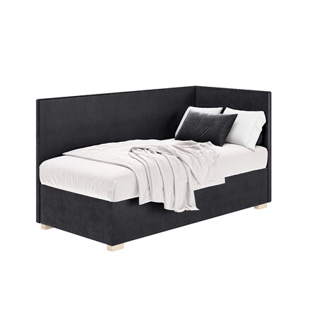 Mesonica Łóżko Flexi, granatowe, 90x200, Prawostronne