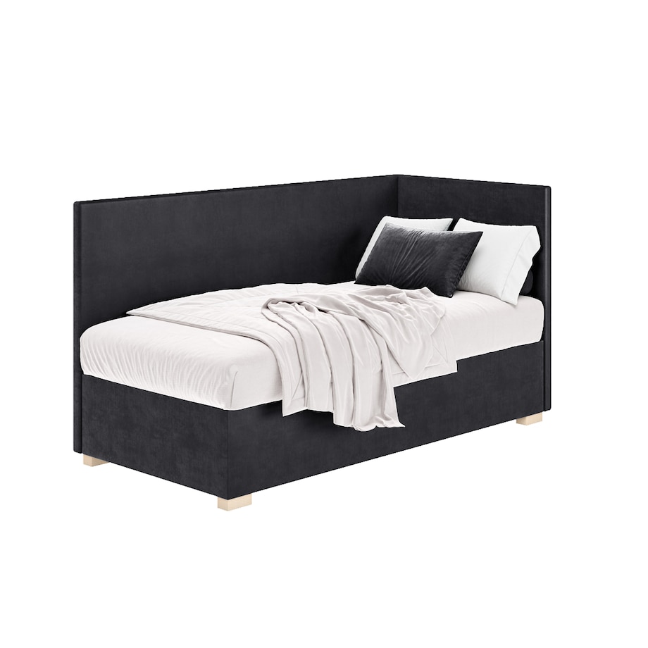 Mesonica Łóżko Flexi, granatowe, 90x200, Prawostronne