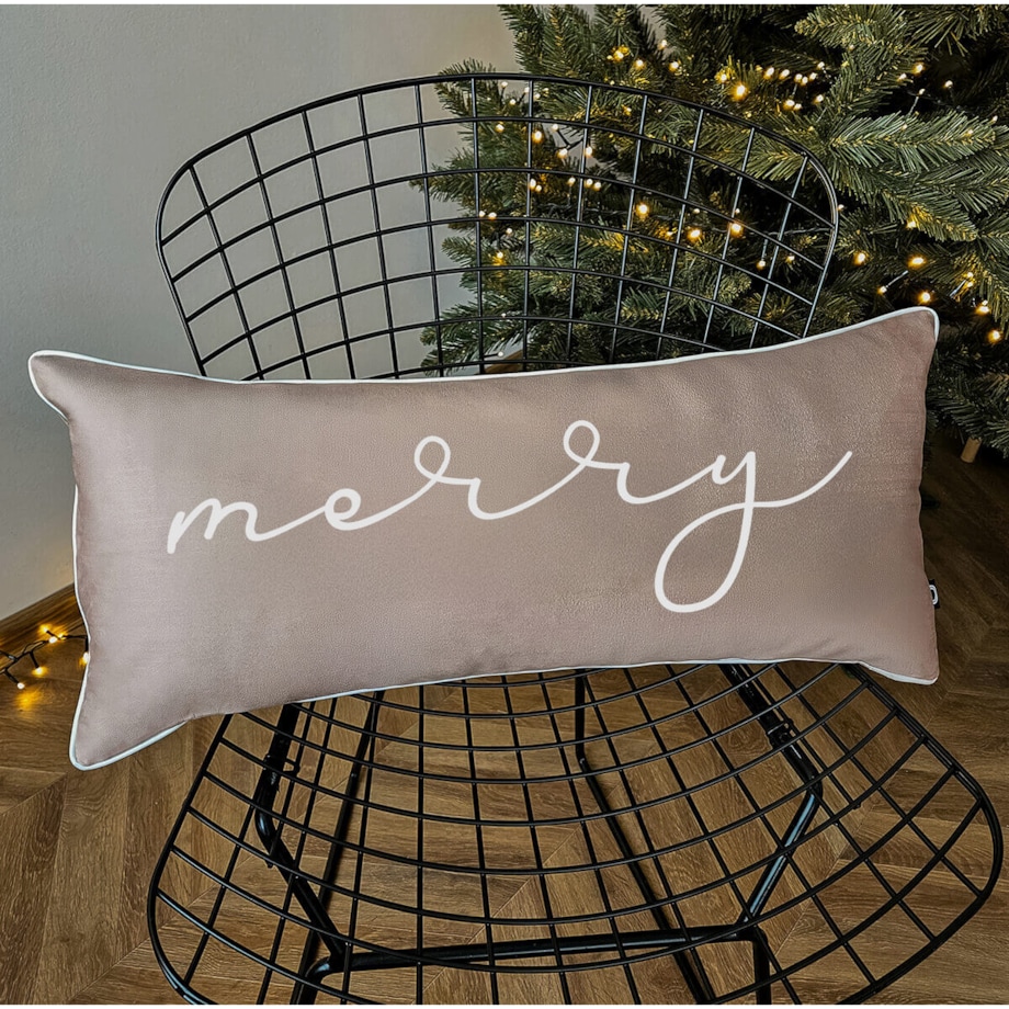 Poduszka XMAS wzór XM37 | Piaskowe Merry 30 x 70 cm