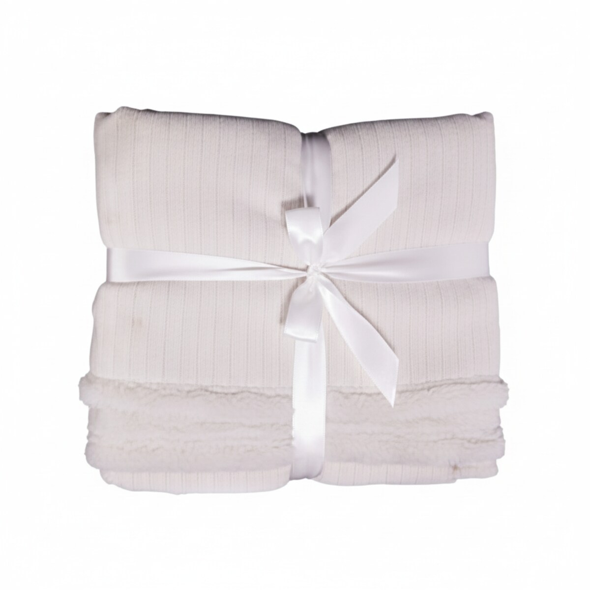 Koc Świąteczny Dekoracyjny Narzuta Na Łóżko 150X125 Cm Ozdoba Ciepły Biały