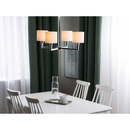 Lampa wisząca 4-punktowa metalowa biała SHAPKINA