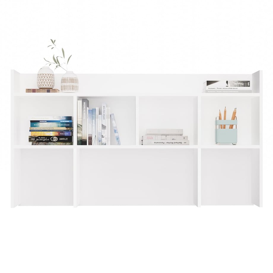 Nadstawka do Biurka 130 cm BIAŁA Regał Na Książki Dokumenty