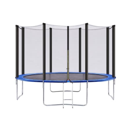 Trampolina ogrodowa z siatką 366 cm niebieska RISATA