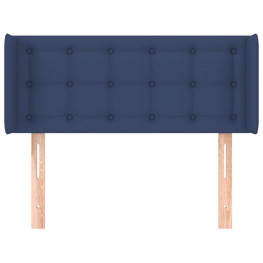 vidaXL Zagłówek uszak, niebieski, 83x16x78/88 cm, tkanina