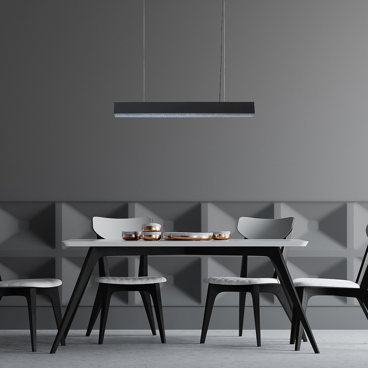 Lampa sufitowa wisząca Light Prestige Mira czarny LED 2700K-6500K (SMART) 1 szt.