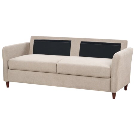 Sofa 3-osobowa z pojemnikiem beżowoszara MARE