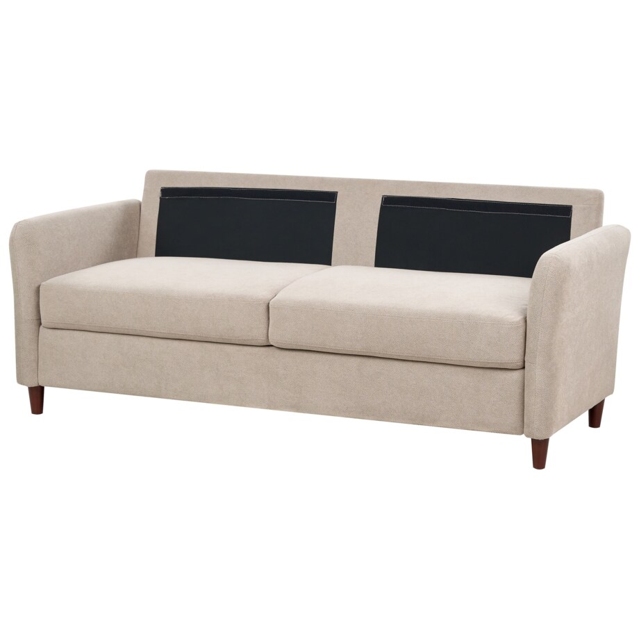 Sofa 3-osobowa z pojemnikiem beżowoszara MARE