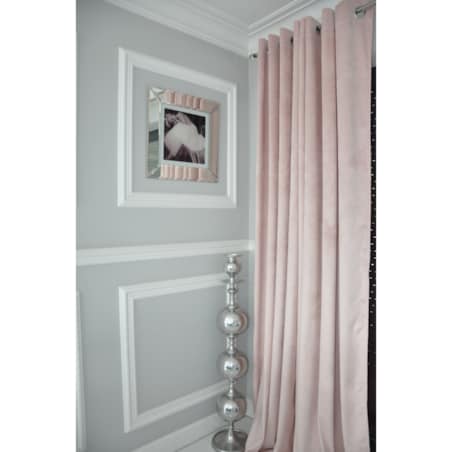 Zasłona welurowa gładka | 140x250 cm przelotki | baby pink