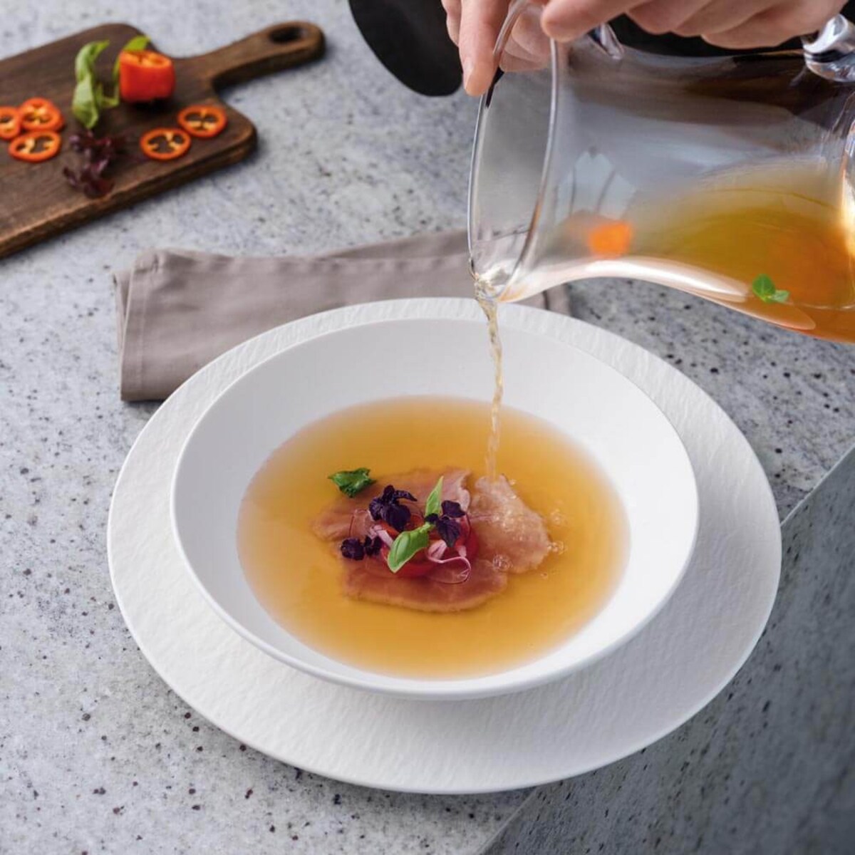 Miska płaska Manufacture Rock blanc biała, Villeroy & Boch