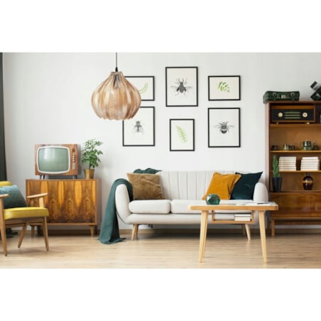 Lampa Sufitowa Wisząca Szklana Retro Szkło