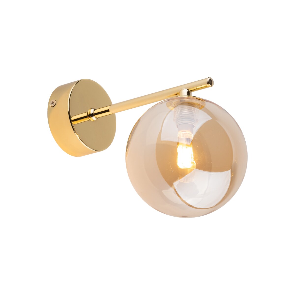 Kinkiet ESTERA GOLD 4778 TK Lighting złoty z białym kloszem G9 6W do salonu sypialni korytarza
