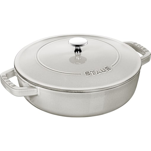 STAUB Żeliwna patelnia do duszenia z pokrywką 24 cm, truflowy