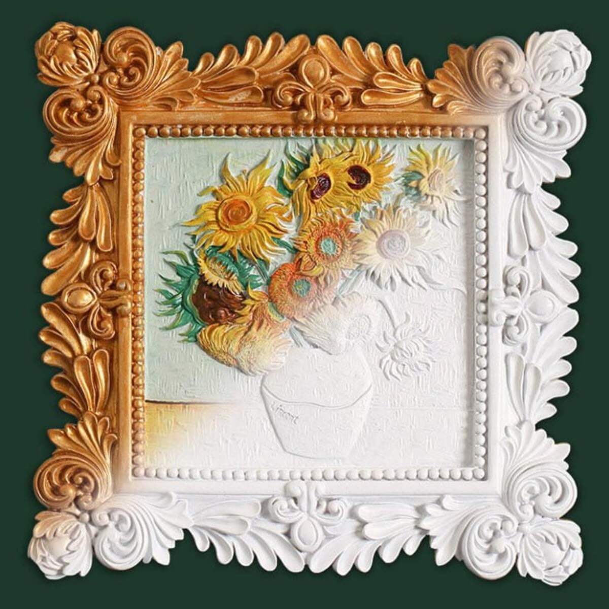 Malowanie 3D - Płaskorzeźba Słoneczniki