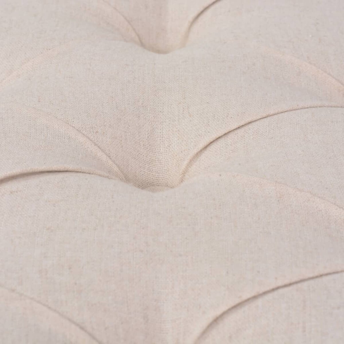 vidaXL Ławka do przedpokoju, len i lite drewno, 150x40x48 cm, kremowa