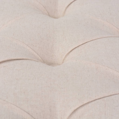 vidaXL Ławka do przedpokoju, len i lite drewno, 150x40x48 cm, kremowa