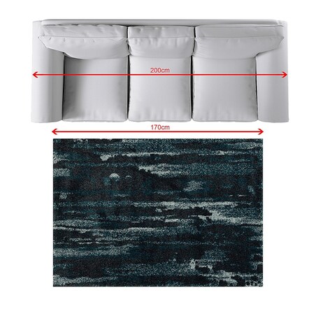 Dywan Softness near black/peacock blue 120x170cm, 120x170cm