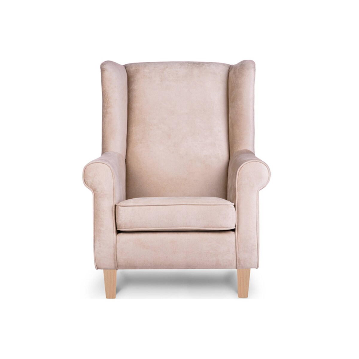 KONSIMO MILES Fotel + puf, kolor Beżowy