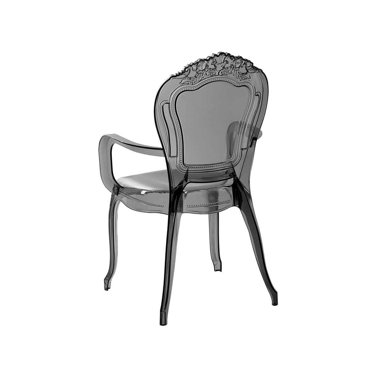 Zestaw 2 krzeseł do jadalni przezroczysty czarny VERMONT II