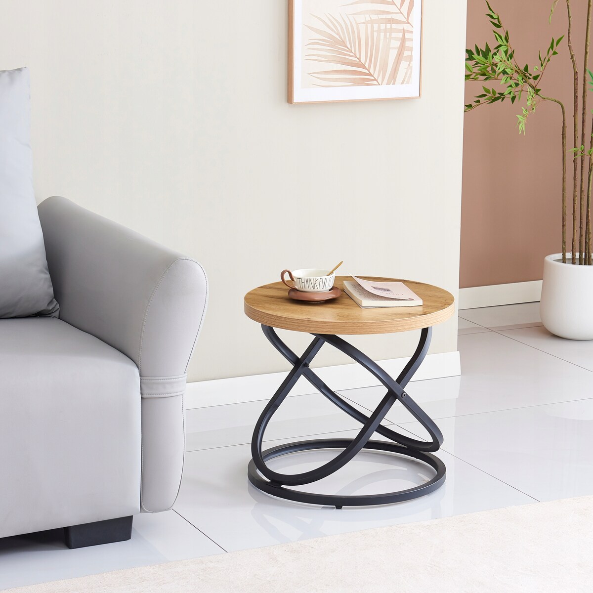 GALAXY MAX STOLIK KAWOWY fi 60 cm DĄB
