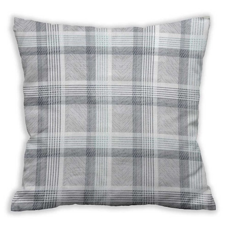 Poszewka dekoracyjna bawełniana 40x40 Grid szara klasyczna krata, Cottonlove, Darymex