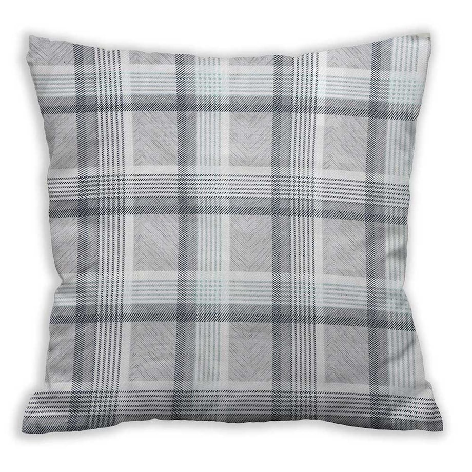 Poszewka dekoracyjna bawełniana 40x40 Grid szara klasyczna krata, Cottonlove, Darymex