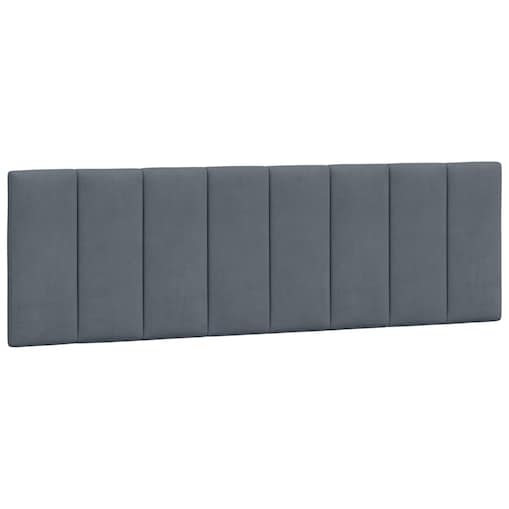 vidaXL Poduszka na wezgłowie, Hanko, ciemnoszara, 160 cm, aksamitna