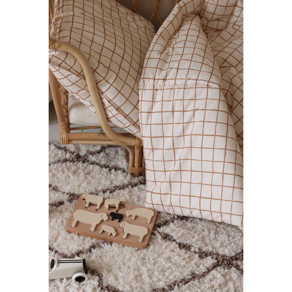 Pościel z wypełnieniem Camel Check 200cm x 220cm