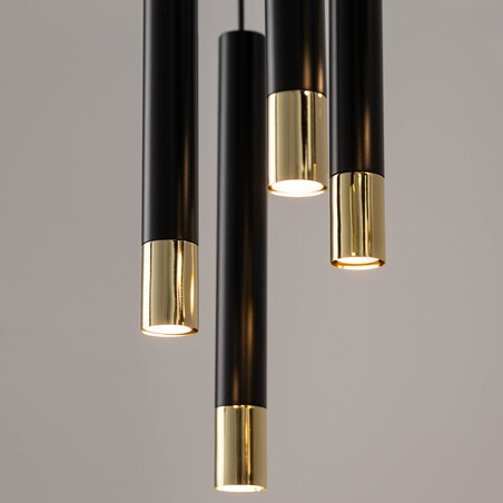 Czarna lampa wisząca Sopel Grand 33399 sople salonowe loftowe