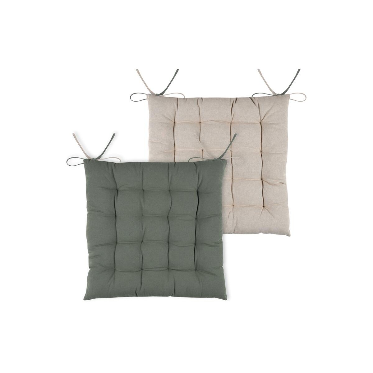 Poduszka na krzesło wiązana DUO, 100% bawełny, 40 x 40 cm