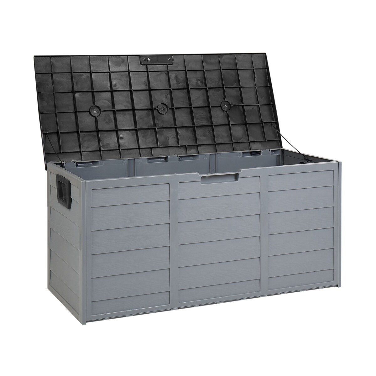 Skrzynia ogrodowa 112 x 50 cm szaro-czarna LOCARNO