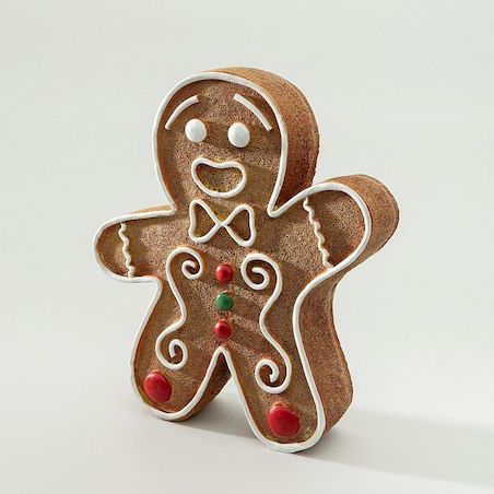 Figurka dekoracyjna Gingerbread Man II 25x7x30 cm boże narodzenie, święta, świąteczne, brązowy, 25x7x30 cm