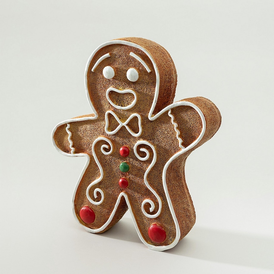Figurka dekoracyjna Gingerbread Man II 25x7x30 cm boże narodzenie, święta, świąteczne, brązowy, 25x7x30 cm