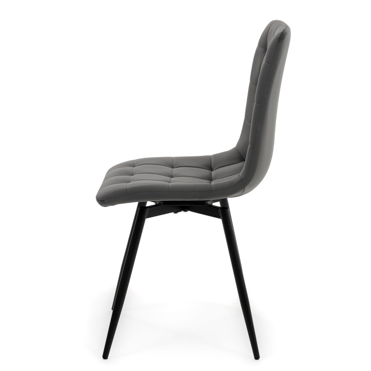 Krzesło tapicerowane obrotowe do salonu ARCO szary welur