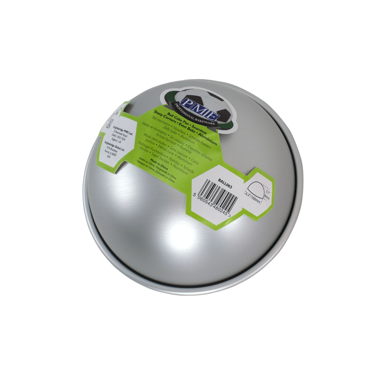 PME Forma do pieczenia ciasta półkula 20 cm srebrny