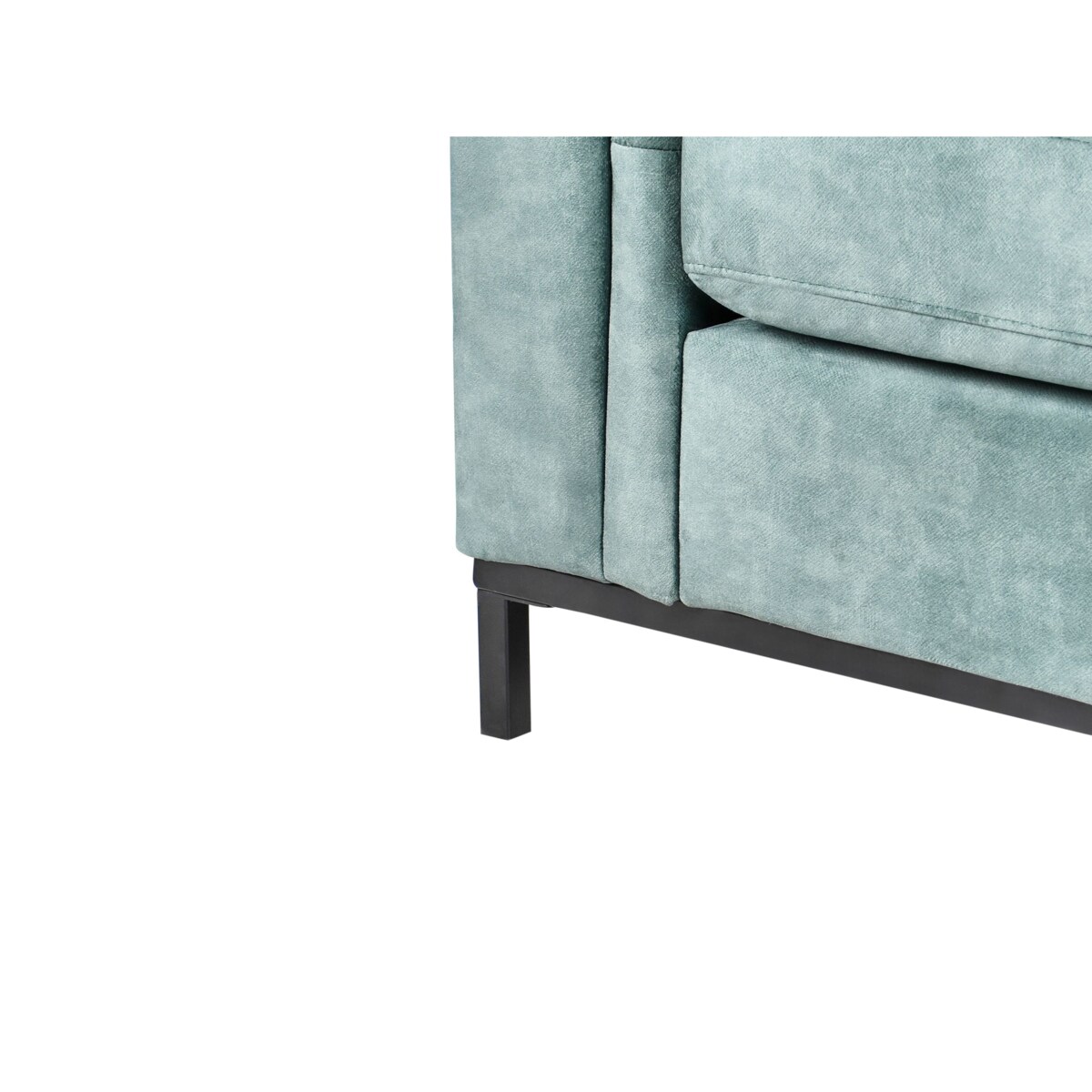 Narożnik lewostronny welurowy lazurowy OSLO