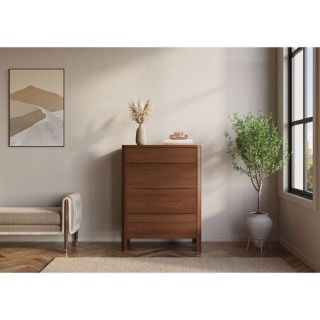 Drewniana komoda bukowa Visby MODENA 80 / kolor orzech