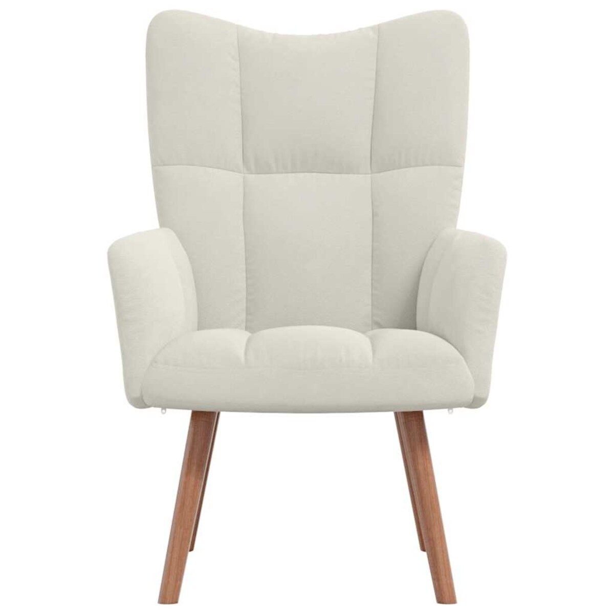 vidaXL Fotel, kremowy, obity aksamitem