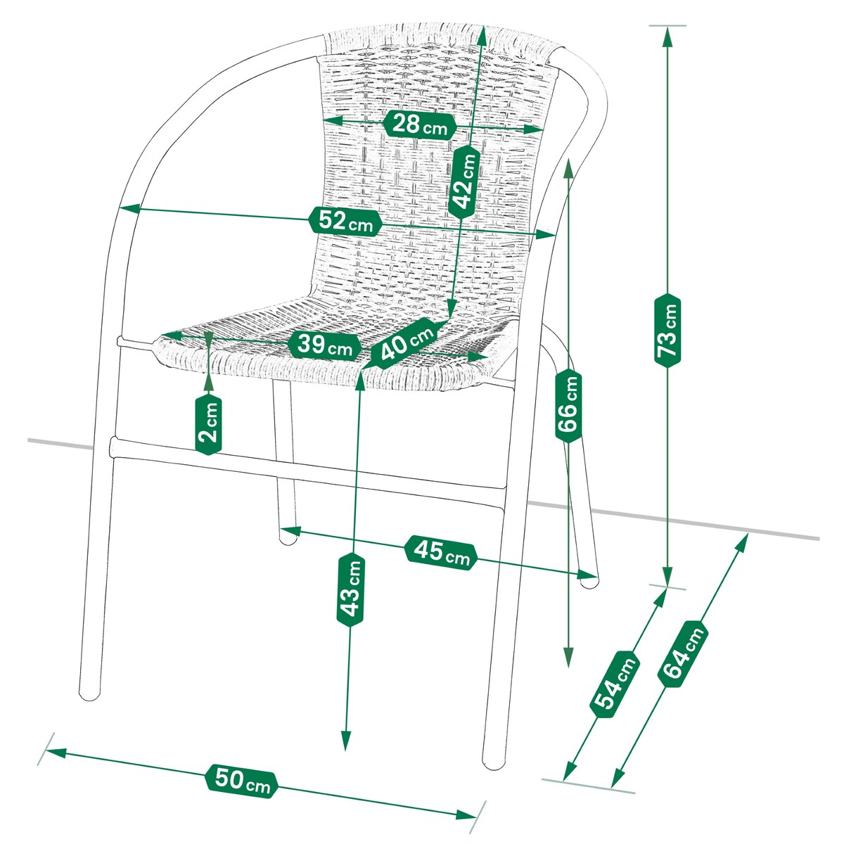 Krzesło ogrodowe BISTRO balkonowe na balkon taras