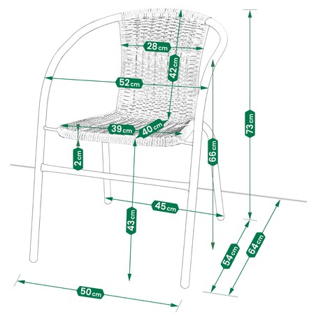 Krzesło ogrodowe BISTRO balkonowe na balkon taras