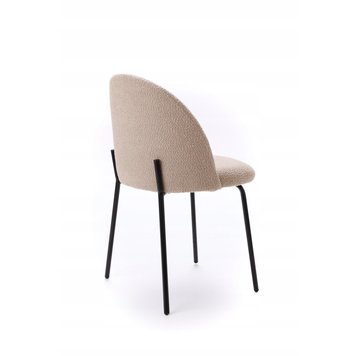 ZESTAW 4 SZTUK Krzesła TESSAR Szary-beż Czarny Tapicerowane SALON JADALNIS