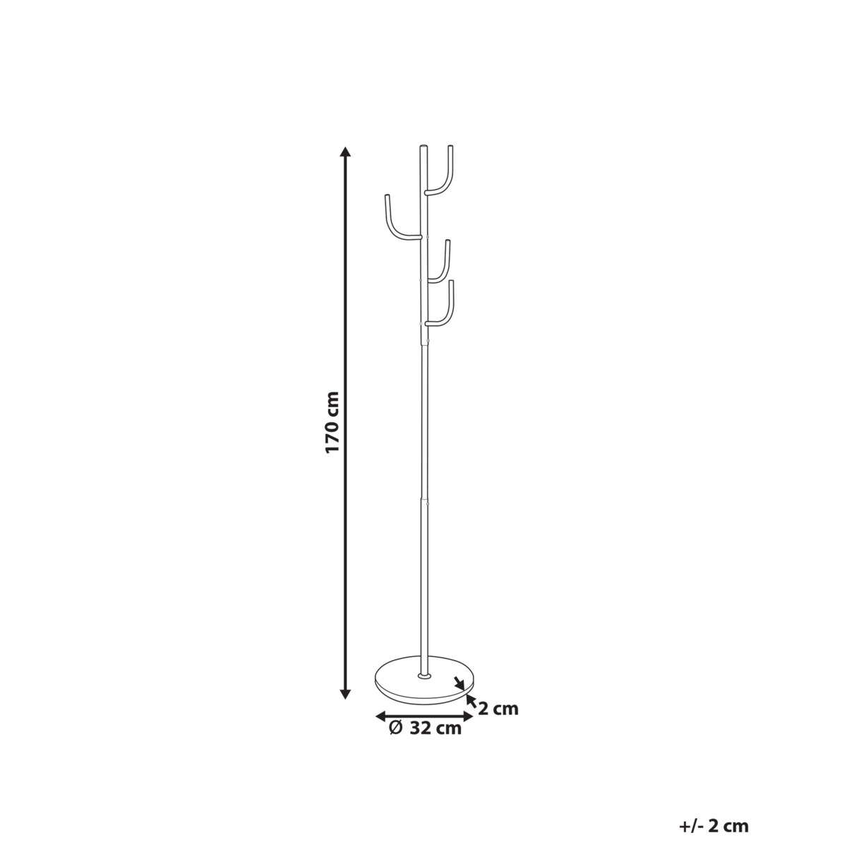 Wieszak stojący czarny FLAGLER