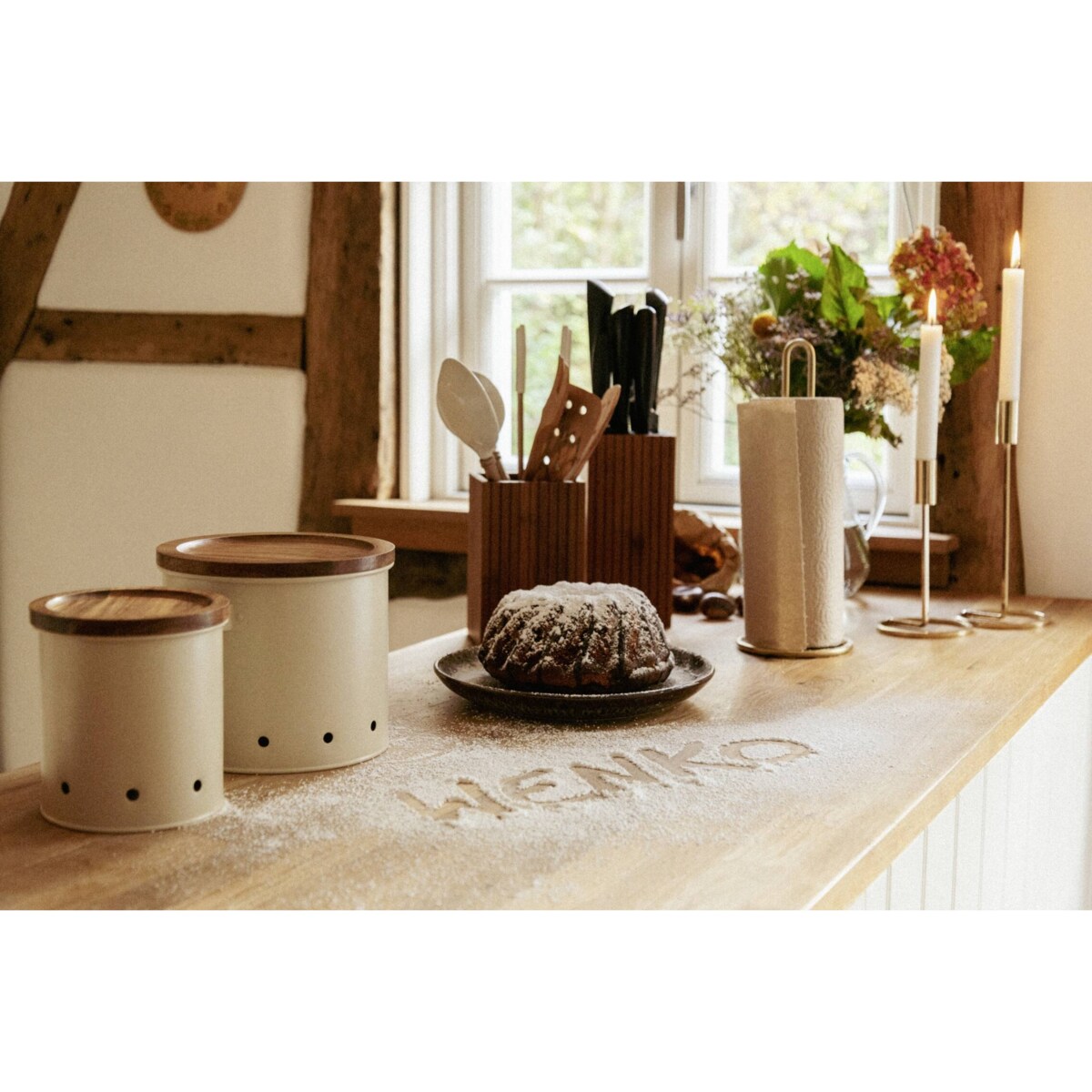 Bambusowy stojak na noże MERA