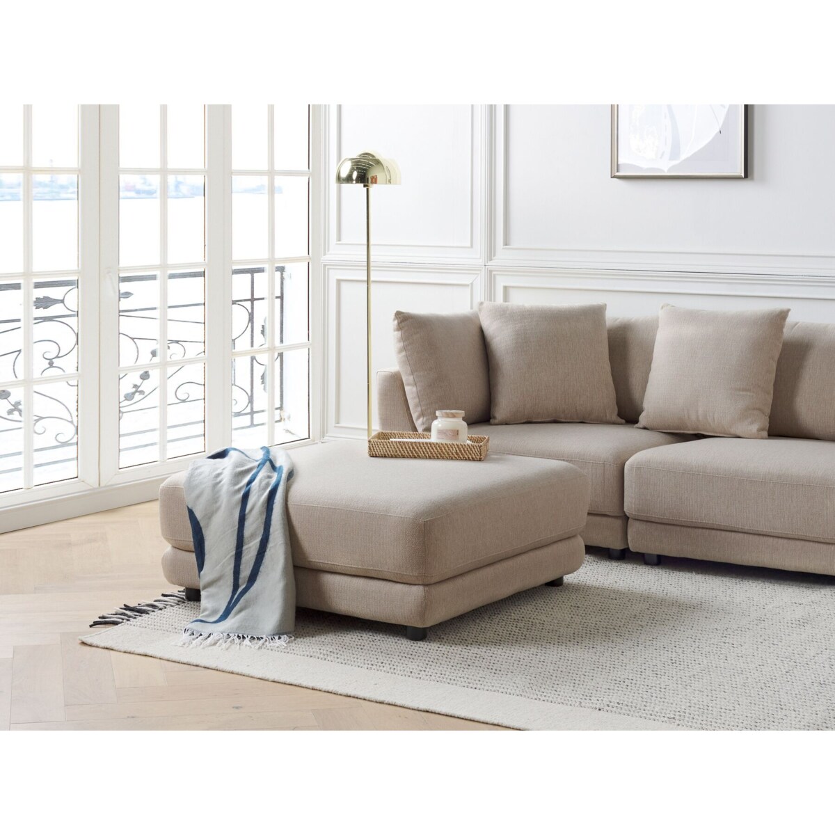 Otomana złamana beżowa SIGTUNA