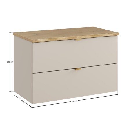 Zestaw mebli łazienkowych 80cm z blatem