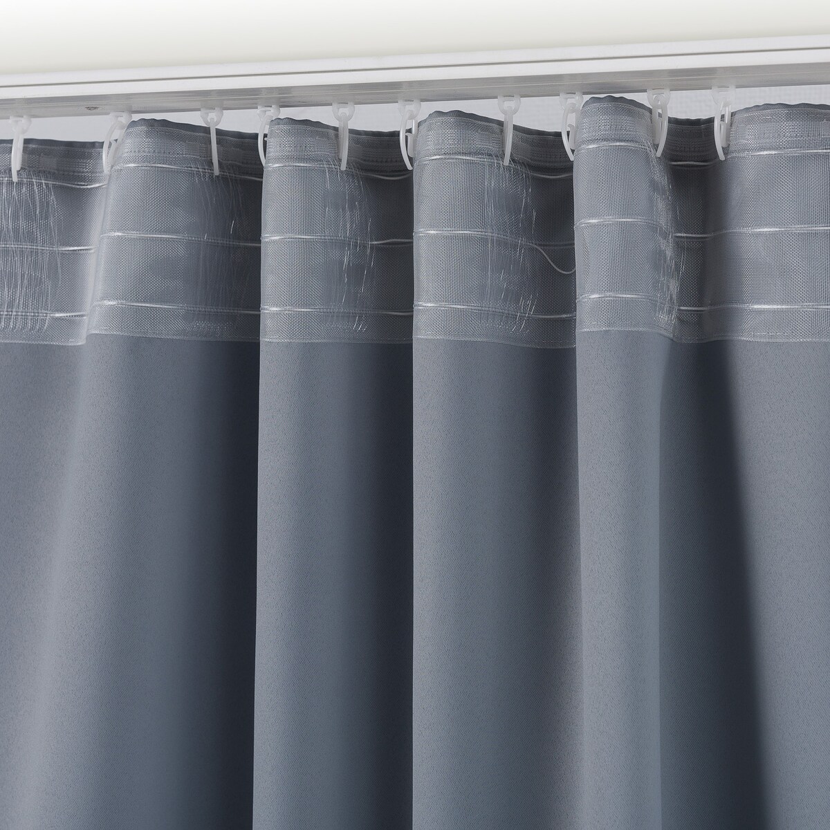 Zasłona zaciemniająca na taśmie marszczącej gołębi szary 140 x 280 cm 1 szt. 140x280 szary